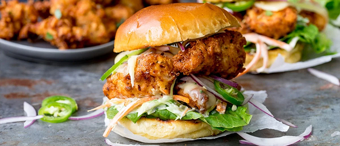 Chicken Zinger Burger  With Chips 